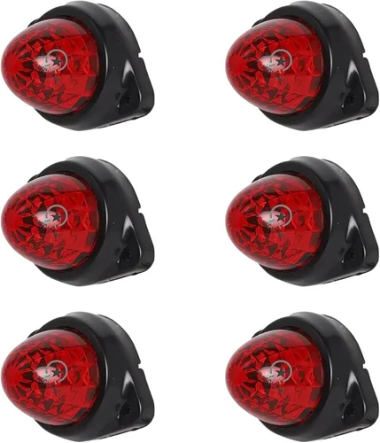 Miniatura 10 de Paquete de 10 luces LED para semirremolques para semirremolques, 12 V, impermeable, luces de pollo ámbar para semircamiones, carga carga, luces