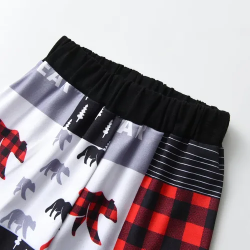 Miniatura 34 de Conjunto de 3 piezas de ropa de bebé recién nacido con estampado de manga larga + pantalones + sombrero