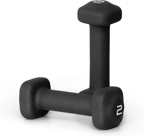 Miniatura 49 de Tone Fitness Pares de Mancuernas de Pesas de Neopreno con Cabeza Cuadrada Antirrodamiento Múltiples Opciones Azul