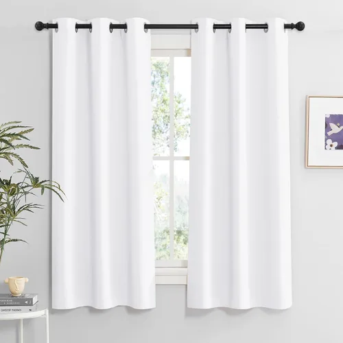 Miniatura 68 de RYB HOME Cortinas opacas de cocina de 36 pulgadas de largo, tratamiento de privacidad para ventanas pequeñas, aislamiento térmico, telón de fondo