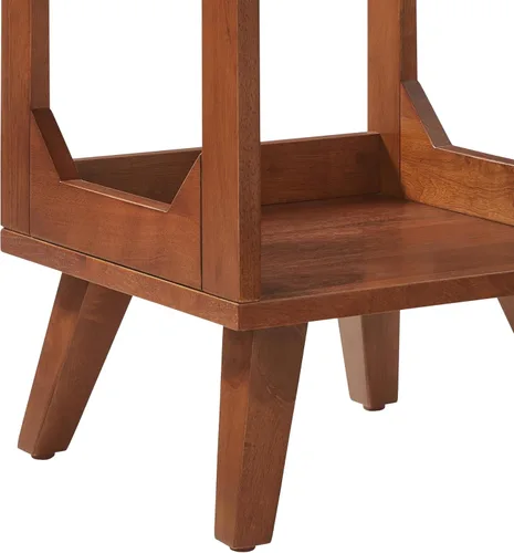 Miniatura 13 de Crosley Furniture Asheville - Soporte pequeño de discos moderno de mediados de siglo, almacenamiento de vinilo, con capacidad para hasta 130 discos