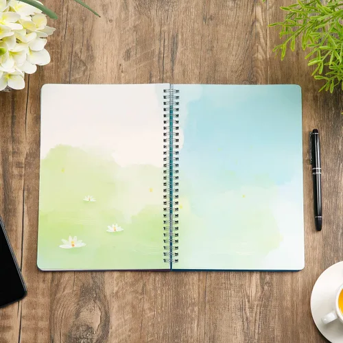 Miniatura 8 de SIIXU Cuaderno de diario en blanco colorido, diario personal de tapa dura sin líneas para escribir para mujeres y niñas, bonito bloc de notas