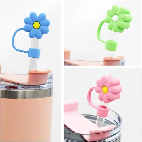 Miniatura 2 de Stanley - Tapa para pajilla, compatible con vaso de 30 y 40 onzas, puntas de popote reutilizables, perfecto para regalos 6pcs Chrysanthemums