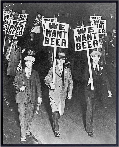Prohibition We Want Beer - Foto vintage de 8 x 10 pulgadas, decoración de pared para el hogar, bar, cafetería, dormitorio, regalo divertido único