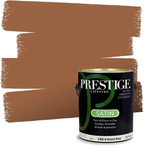 Miniatura 125 de PRESTIGE Pintura exterior e imprimación en uno, bronceado Aberdeen, plano, 1 galón