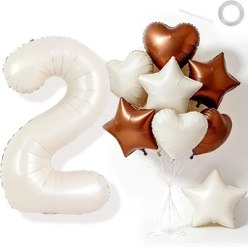 Miniatura 124 de TONIFUL 40 Inch Pastel Blue Number 8 Foil Balloons Large Mylar Foil Digital 8 Balloons for 8th Birthday, Gender Neutral Party, Baby Shower, Oro rosa