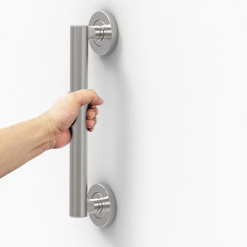 Miniatura 5 de Barra de agarre compatible con ADA, soporte de peso de 500 libras para seguridad en el baño (30,5 cm, níquel cepillado)