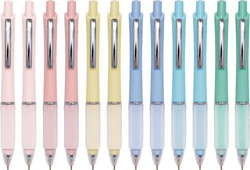 Miniatura 8 de Aisibeiger Bolígrafo de punta redonda con tinta negra, bolígrafos de bola con agarre súper suave, punta media de 1.0mm, bolígrafos de oficina