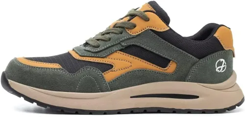 Zapatos de punta de acero para hombre, zapatos de trabajo ligeros, cómodos, a prueba de pinchazos, zapatos de seguridad para uso industrial,