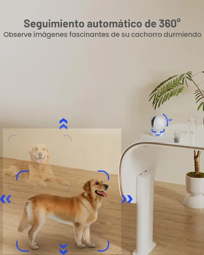 Miniatura 4 de usogood Cámara interior de 2.5K para seguridad del hogar, cámara de seguridad de 360° para interiores, cámara para bebé/mascota con aplicación