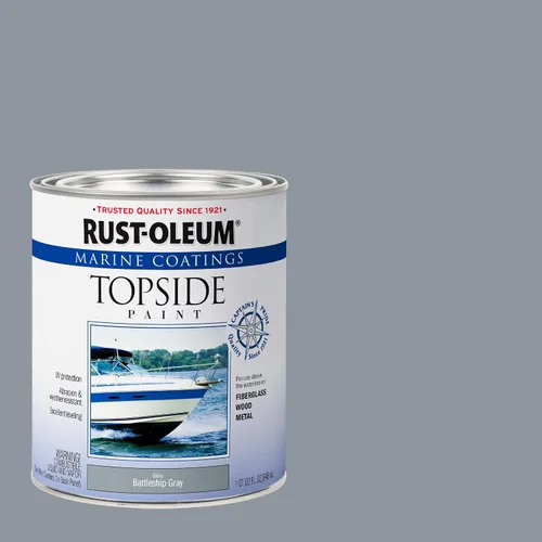Miniatura 2 de Rust-Oleum 207005 Pintura para cubierta marina Marine Coatings, cuarto de galón, color gris acorazado