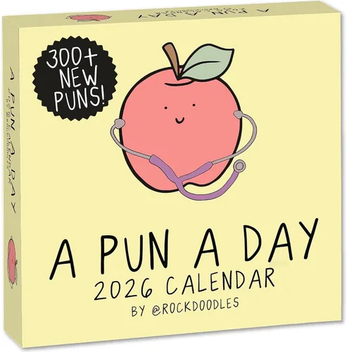 Rockdoodles 2026 Calendario Divertido de Día a Día | Divertido Calendario Diario de Escritorio Regalo para Relleno de Media Navideña para el Hogar u