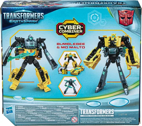Miniatura 15 de Transformers EarthSpark Cyber-Combiner Bumblebee and Malto Robot Figuras de acción, juguetes interactivos para niños y niñas a partir de 6 años