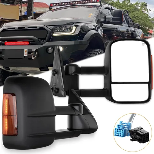 Miniatura 8 de Espejos de remolque compatibles con Chevy Silverado 3500/Suburban 1500/2500 Tahoe 1500 HD 2003-2006 para Chevy Silverado 3500/Suburban 1500HD