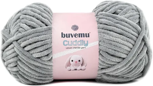 Miniatura 79 de Hilo de felpilla de terciopelo, súper suave y esponjoso, para tejer, hacer manualidades, color amigurumi, duradero para el desprendimiento, 3.53