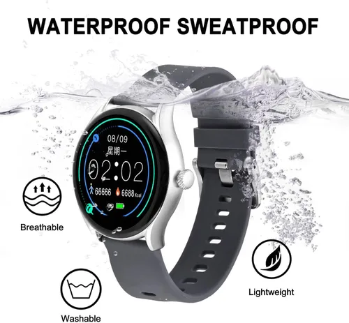 Miniatura 26 de BISONSTRAP Correas de reloj de silicona, correas de reloj delgadas con liberación rápida, 0.787 in, negro con hebilla negra
