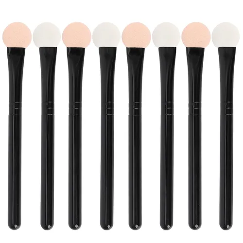 Miniatura 10 de UorPoto aplicadores de espuma para sombra de ojos de doble cara, esponja reutilizable de doble cara, 20 piezas, juego profesional de brochas