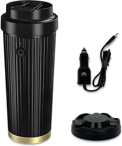 Enfriador y calentador inteligente 2 en 1 de 12 V, mantiene la bebida fría o caliente en el soporte, calentador de agua y leche para bebidas y café,