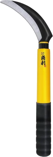 Miniatura 9 de KAKURI Herramienta de jardín de hoz japonesa de 6.7 pulgadas [hoja dentada (dientes afilados)] fabricada en Japón, hoz de jardín para cosechar