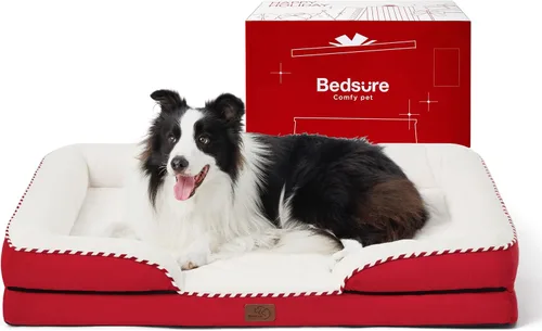 Miniatura 111 de Bedsure Cama ortopédica XL para perros extragrandes, cama lavable para perros y gatos, impermeable, cómodo sofá para perros con funda extraíble Gris