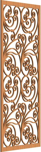 Miniatura 173 de 9 3/8"W x 24 3/8"H x 1/4"T Marilla Decorativos Paneles de Pared de Madera Calado, Abedul