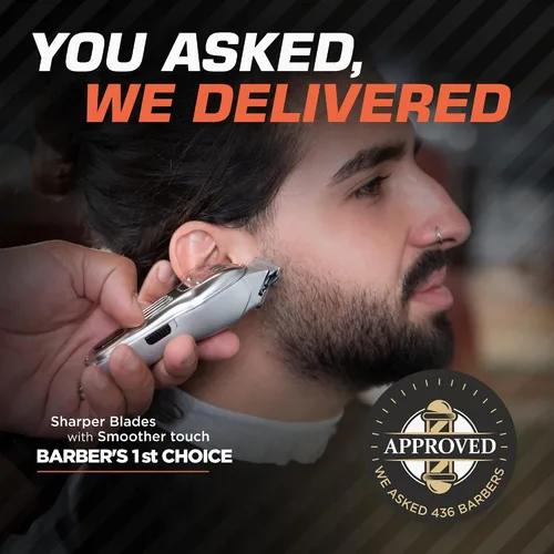 Miniatura 8 de Fagaci Cortador de pelo profesional para hombre, batería potente, cuchillas afiladas, motor de alta velocidad, acero frío para cortes cómodos