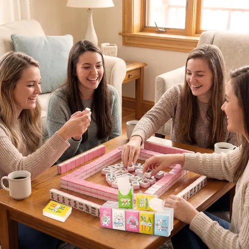 Miniatura 5 de Spiareal 30 pañuelos de bolsillo temáticos de Mahjong, pañuelos faciales individuales de bolsillo de cóctel, regalos a granel, accesorios de Mahjong