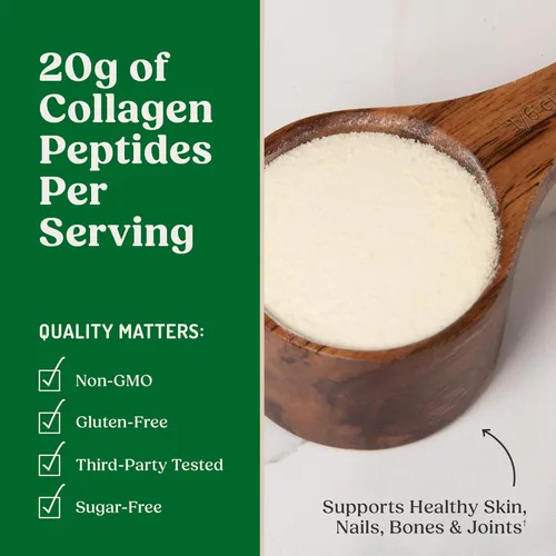 Miniatura 5 de Polvo de péptidos de colágeno sin sabor Bulletproof, 42.3 onzas, proteína de colágeno alimentado con pasto y aminoácidos para la piel, los huesos