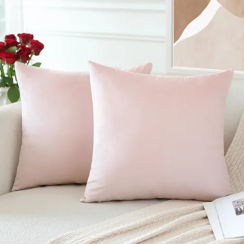 Miniatura 4 de OTOSTAR Fundas de almohada decorativas de terciopelo suave, fundas de cojín cuadradas sólidas, decoración del hogar, fundas de almohada para sofá