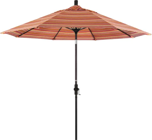 Miniatura 25 de California Umbrella GSCUF908117-5461 - Sombrilla redonda de 9 pies con poste de aluminio y varillas de fibra de vidrio para patio, 9 pies
