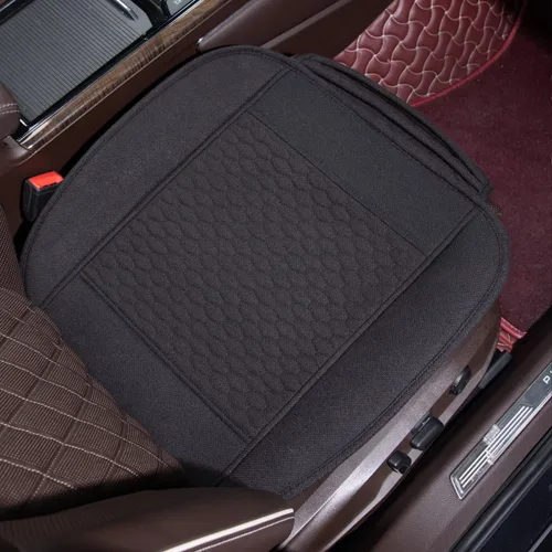 Fundas de asiento de automóvil de lino, fundas de asiento inferior de enfriamiento para automóviles, cojín universal para asiento de automóvil