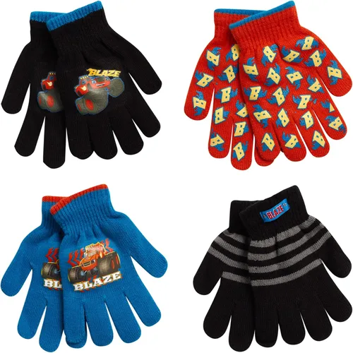 Nickelodeon Paquete de 4 manoplas o guantes para niños Paw Patrol y Blaze (niñosniños pequeños)