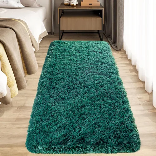 Miniatura 19 de Zentavio Alfombras de área para sala de estar, alfombras grises para dormitorio, alfombra de 4 x 6, alfombra mullida, peluda y suave, shag estética