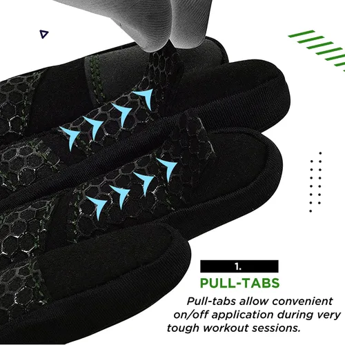 Miniatura 7 de Guantes de levantamiento de pesas RDX para gimnasio, de dedo completo, pantalla táctil, transpirables, antideslizantes, con palma acolchada