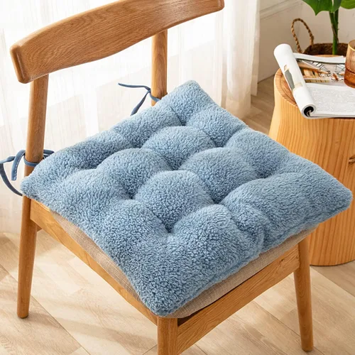 Paquete de 4 cojines gruesos de felpa para silla de escritorio, poliéster suave, antideslizantes, para cocina, comedor, sillas de oficina, 20 x 20