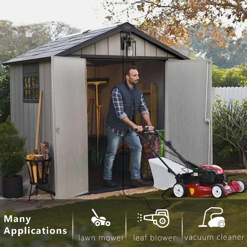 Miniatura 7 de Luces de pared para exteriores con salida GFCI, luces de porche con sensor de movimiento para casa, 3 modos, accesorio de luz exterior del atardecer