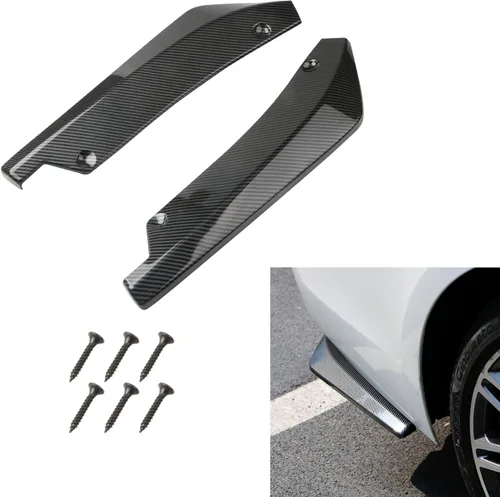 Jsorum 2 Piezas Alerones Difusores de Parachoques Trasero para Automóviles, Protector Divisor Difusor Canard de Parachoques Trasero, Kit Universal