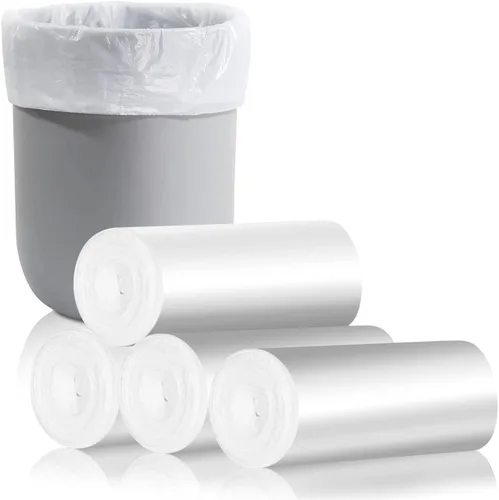 Bolsas de basura pequeñas Charmount - 180 (unidades) bolsas de basura de 4 galones para baño, cocina, oficina y dormitorio, bolsa de basura blanca