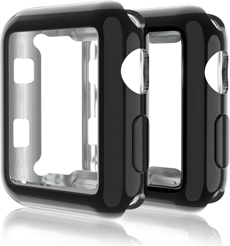 Miniatura 15 de Paquete de 2 fundas compatibles con Apple Watch de 1.496 pulgadas (1.496 in), protector de pantalla de poliuretano termoplástico (TPU), funda