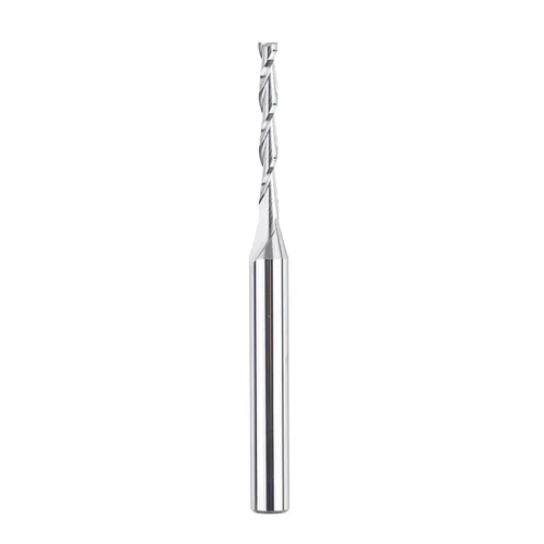 SpeTool Brocas de enrutador en espiral CNC extra largas con corte ascendente de 1/8 pulgadas de diámetro de corte, vástago de 1/4 de pulgada de 3