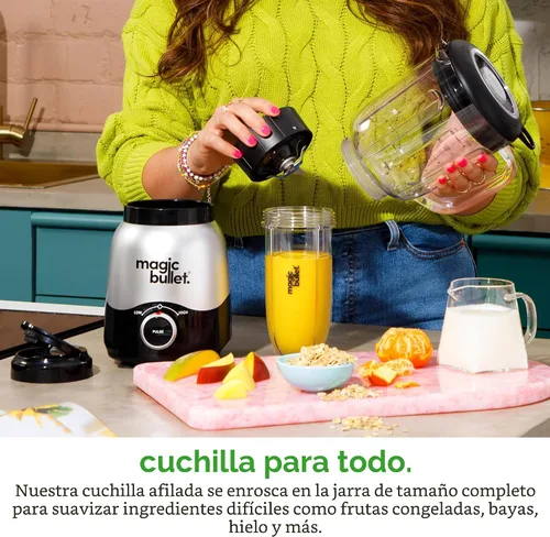 Miniatura 8 de Batidora Combo Magic Bullet®, 600W, Jarra de 48oz, Taza de 16oz con Tapa para Llevar, Fácil de Limpiar, Cuchilla Cruzada, para Batidos, Salsas