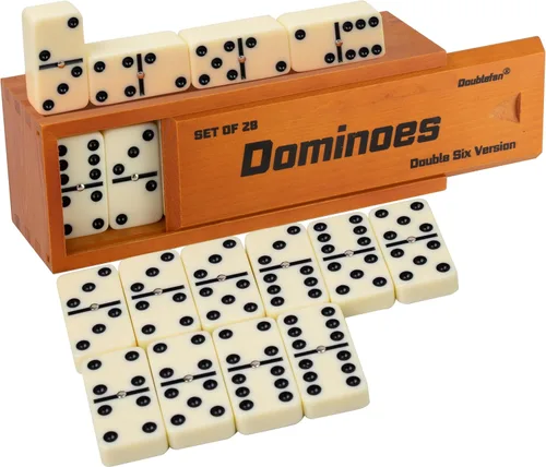 Conjunto de dominós para adultos, juego de dominós jumbo doble 6, juego de mesa clásico para adultos y personas mayores, dominó doble seis de tamaño