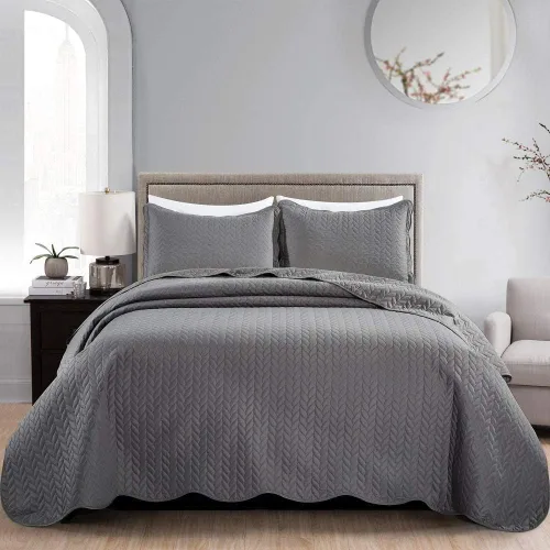 Miniatura 153 de MOONLIGHT20015 Edredón tamaño King (106 x 96 pulgadas) con 2 fundas de almohada (20 x 36 + 2 pulgadas) para todas las estaciones, juego de cama Azul