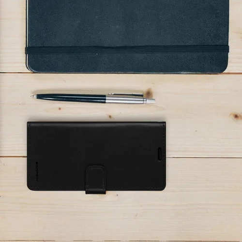 Miniatura 7 de GOOSPERY Blue Moon Wallet para Samsung Galaxy Note 10 Case (2019) Funda de cuero con tapa (Negro)