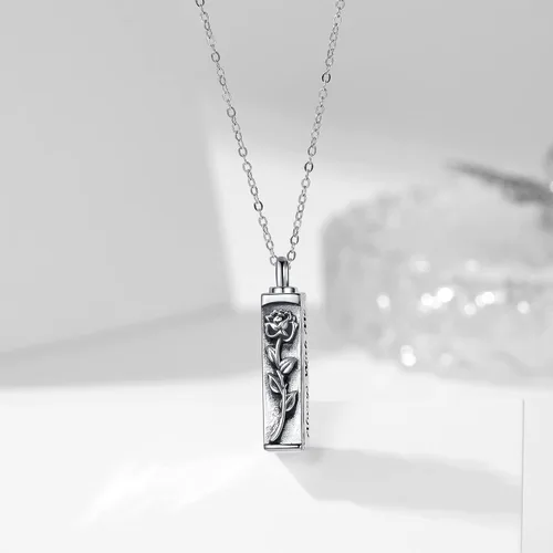 Miniatura 3 de Collar con colgante de urna de cremación de árbol de la vida celta para mujer, plata de ley US1