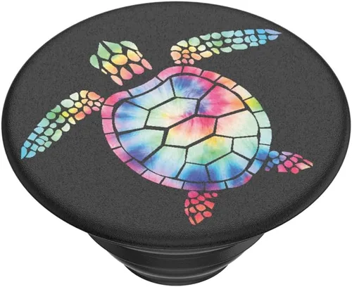 Miniatura 4 de PopSockets - Agarre para teléfono con soporte expandible, agarre adhesivo, tortuga psicodélica Tortuga Pysch