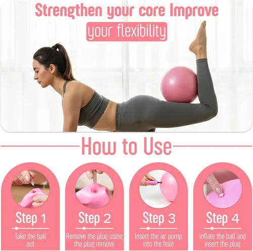 Miniatura 3 de AMAVIK Kit de pilates de entrenamiento en casa de 14 piezas con bandas de resistencia, entrenador de núcleo, calcetines de agarre y accesorios, un
