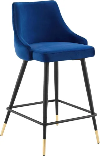 Miniatura 11 de Modway Adorn Performance - Taburete de terciopelo para mostrador, color gris