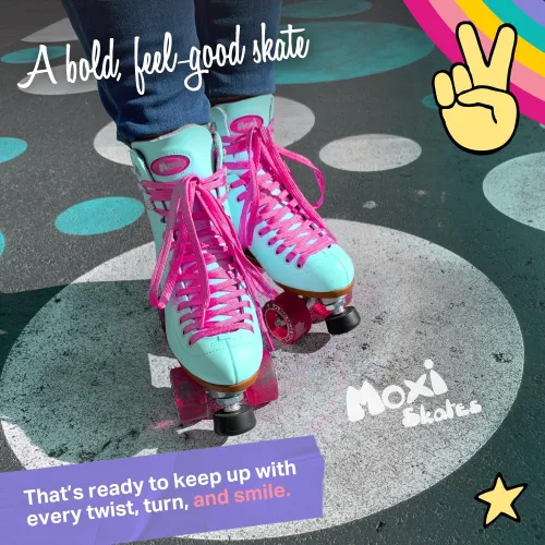Miniatura 8 de Moxi Beach Bunny Roller Skates for Women - Colorful, Precision-Fit Skate with High-Rebound Wheels, Moisture-Wicking Lining & Padding, Roller Skates