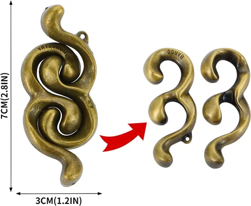Miniatura 4 de Rompecabezas Mentales - Kit de 3 Rompecabezas de Metal, Juegos de Rompecabezas de Metal Fundido, Juguetes de Desbloqueo, Rompecabezas
